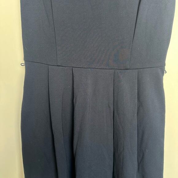 Brooks Brothers Womens Navy Blue Short Sleeve V-Neck Midi Dress Size 2 - Picture 4 of 12